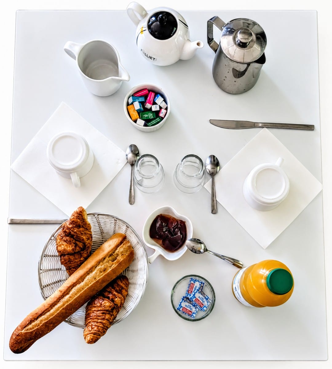 Viennoiseries et petit déjeuner